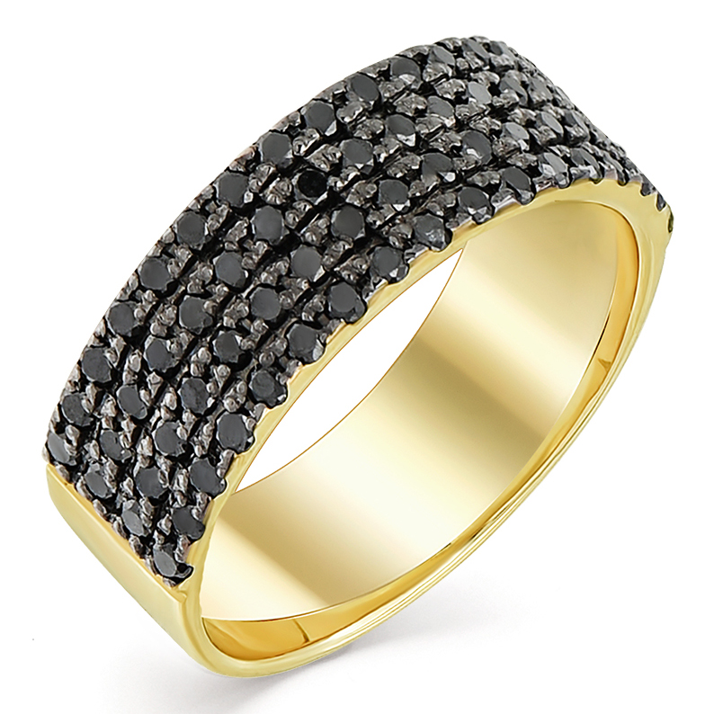 Кольцо, золото, бриллиант, желтый, 1-107-529-48